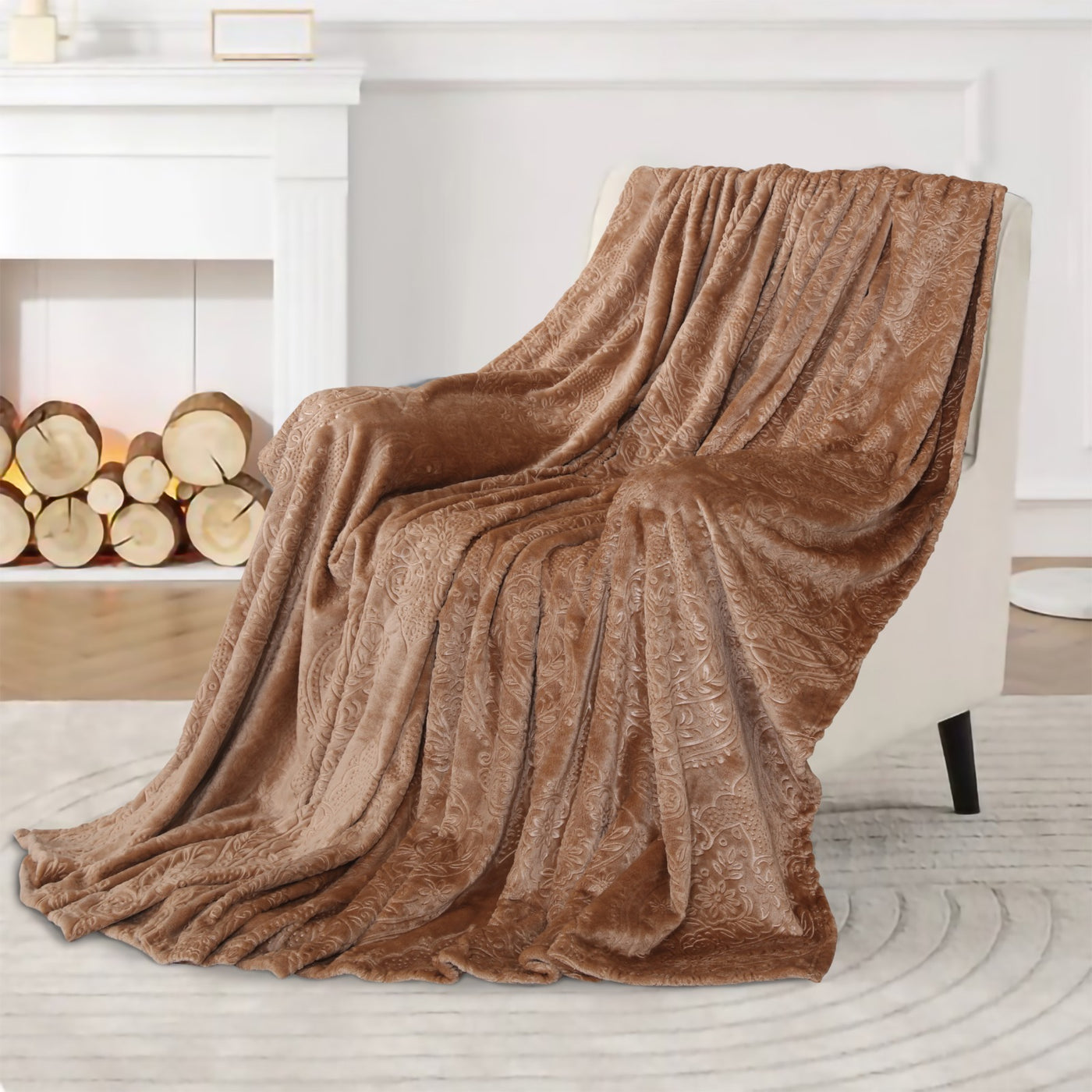 Super soft luxury blanket camel 02