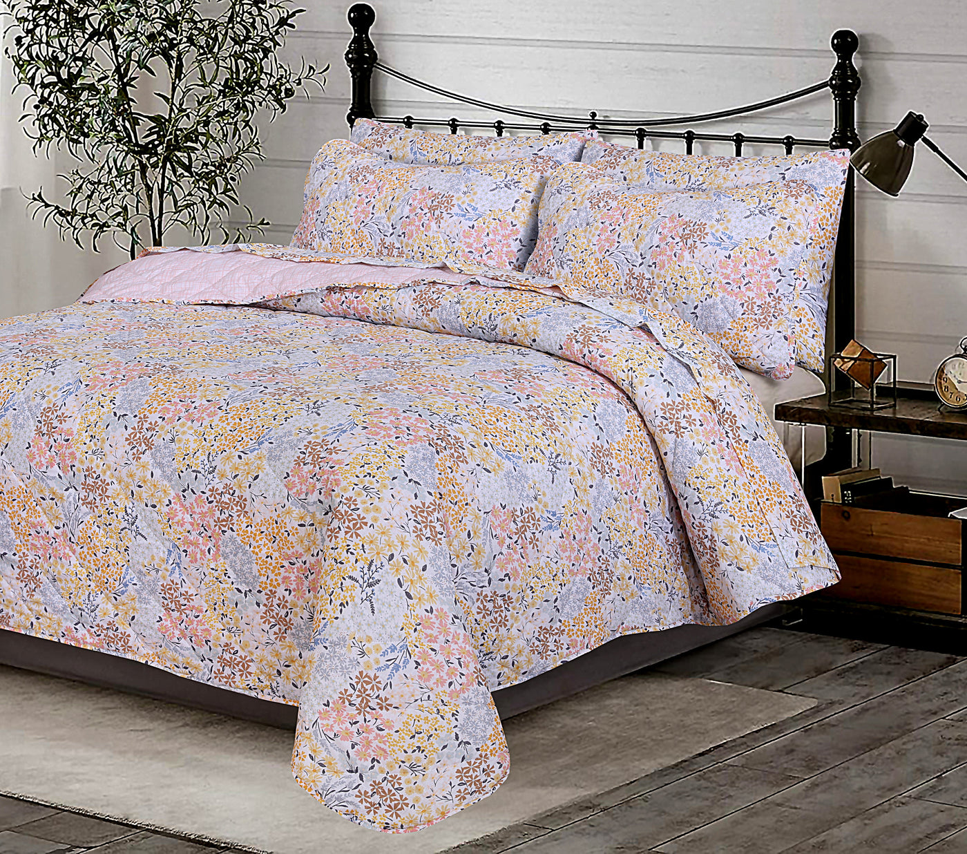 Quilted Summer Comforter 6 Pcs Set Design-6