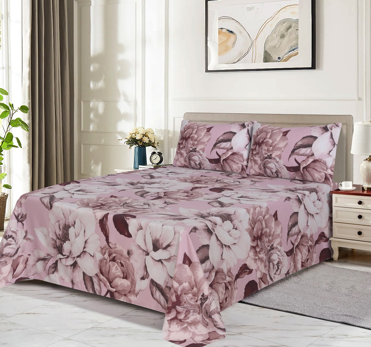 COTTON SATTEN BEDSHEET DESIGN BS-193