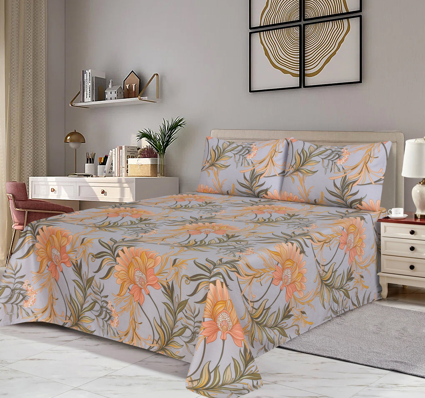 Cotton Satten BedSheet Design BS-192