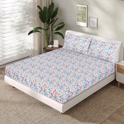 Floral Cotton Fitted Sheet Design FT-66