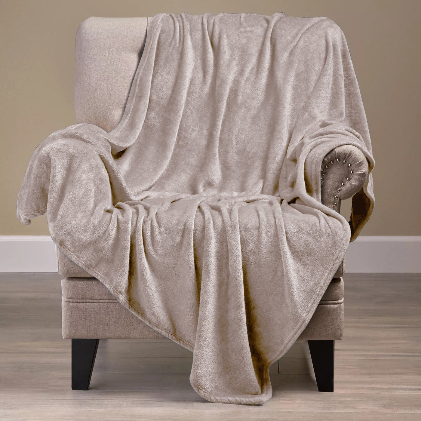 Shaggy Blanket solid pattern beige