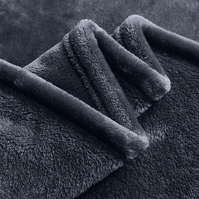 Shaggy Blanket solid pattern Charcoal