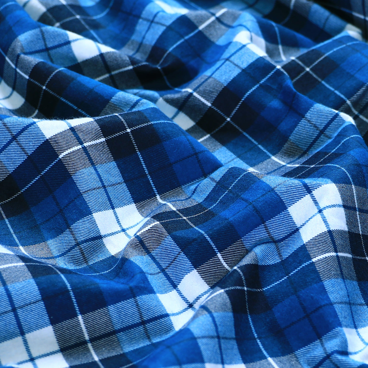 Flannel BedSheet Blue check Design BS-68