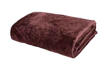 Super soft luxury blanket dark-mehroon 02